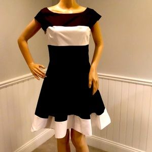 Kate Spade fabulous black and white flair dress
